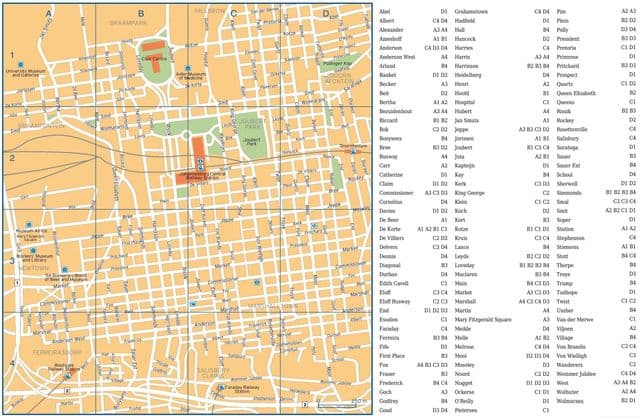 ヨハネスブルグ（ジョバーグ・ジョジ）の街並みマップ